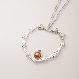 Customizable Pearl Heart Locket with chain in 92.5 silver