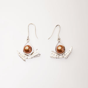 Customizable Pearl Cones Earring in 92.5 silver