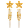Magnificent Golden Petal Acrylic Earrings