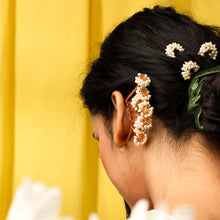 Load image into Gallery viewer, Pearl Bunch Gold Ear cuff worn by Bhumi Pednekar
