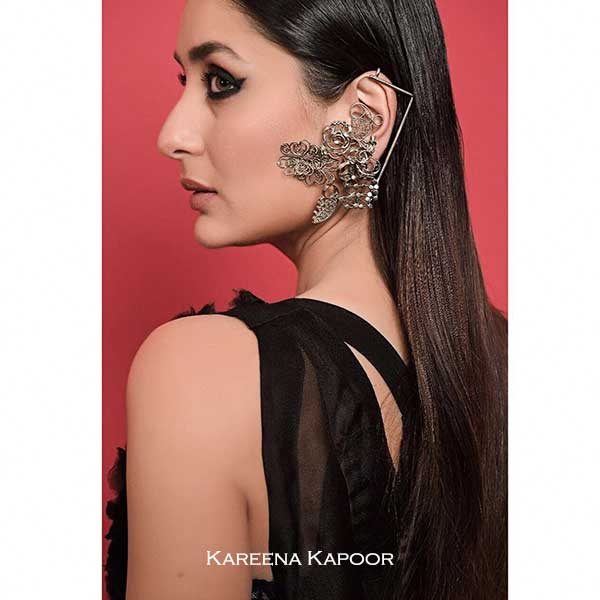 Silver Toned Swirl Tribal Ear Cuffs worn by Kareena Kapoor at Lakme Fashion Week