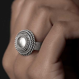 Sterling Silver Circles Ring Worn by Samyuktha Menon