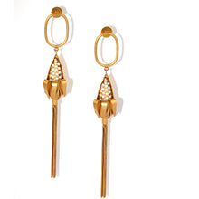 Load image into Gallery viewer, Hanging by a Tassel drop earring
