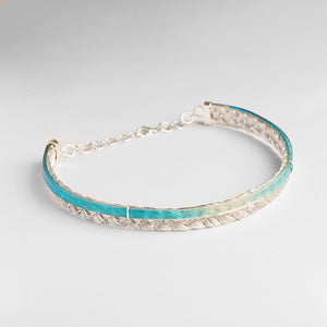 Limited Edition Rope and Coloured Acrylic choker ( Blue)